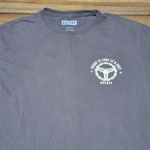 BoxSet Dark Brown Unisex Tee "Drop It Like It's Hot" - Size Medium - Picture 4 of 6